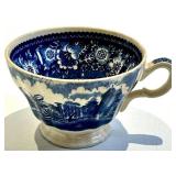Assorted Blue Transferware including Homer Laughlin and Petrus Regout