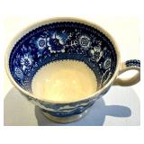 Assorted Blue Transferware including Homer Laughlin and Petrus Regout