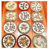 Chandler Four Corners Wool Hook Round Chair Cushions - 14" Round