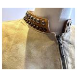 Double D Ranch Leather Studded Jacket & Wide Studded Belt - Yokum, Texas