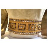Double D Ranch Leather Studded Jacket & Wide Studded Belt - Yokum, Texas