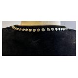 Double D Ranch Black Leather Jacket with Studded Trim & Decorative Belt