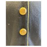 Double D Ranch Wear Wool Jacket - Fringe Epaulettes & Beaded Straps, Gold Trim