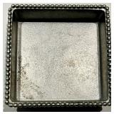 Mariposa Hammered Metal Barware Set - Shaker, Ice Bucket & Beaded Tray