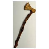 Hatchet - 17-Inch Hand-Carved Wooden Head & Rustic Handle
