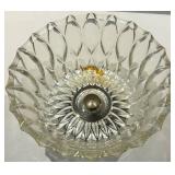 Crystal Glass Candlesticks & Compote Bowl