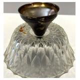 Crystal Glass Candlesticks & Compote Bowl