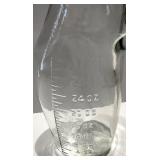 Crystal Glass Candlesticks & Compote Bowl