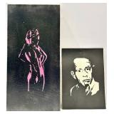 Art Prints Diptych - Pink Silhouette & Portrait