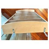 Bookcase - 25 in W x 8 in D x 36 in H, 5-Shelf Open Curved Front