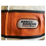 Harley-Davidson Leather Jacket - Genuine Leather, White with Orange Panel - Indonesia