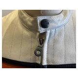 Harley-Davidson Leather Jacket - Genuine Leather, White with Orange Panel - Indonesia