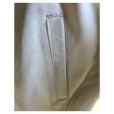 Harley-Davidson Leather Jacket - Genuine Leather, White with Orange Panel - Indonesia