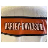 Harley-Davidson Leather Jacket - Genuine Leather, White with Orange Panel - Indonesia