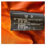 Harley-Davidson Leather Jacket - Genuine Leather, White with Orange Panel - Indonesia