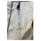 Harley-Davidson Leather Jacket - Genuine Leather, White with Orange Panel - Indonesia