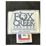 Fox Creek Leather Vest XL - Dark Brown Leather with Lace-Up Sides