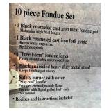 Weston Pasta Machine & Trudeau 10-Piece Enamelled Cast Iron Meat Fondue Set & Waffle Maker