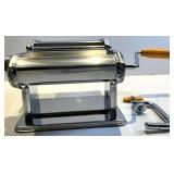 Weston Pasta Machine & Trudeau 10-Piece Enamelled Cast Iron Meat Fondue Set & Waffle Maker