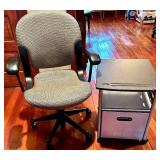Office Chair & Rolling Storage Cart - Ergonomic Desk Set