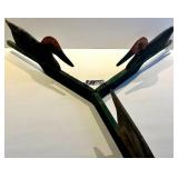 Vintage Mallard Duck Decoy Pair on Green Base