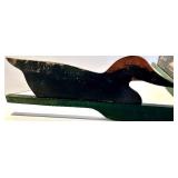 Vintage Mallard Duck Decoy Pair on Green Base