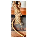 Black Metal Frame & Rope-Wrapped Base