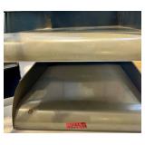 Metal Mesh Desk Organizer Set with Tiered Letter Trays & Drawer & multiple Binders