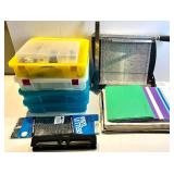 CRAFTS Stackable Storage Boxes with Colored Cardstock, Vinyl Letters & Paper Cutter