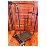 Platform Cart Dolly - Black Metal 2-Wheel Hand Truck