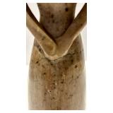 Ceramica Hand Painted Salt Box Made in Italy, Seated Mosaic Figurine & Tall Figurine