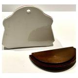 Ceramica Hand Painted Salt Box Made in Italy, Seated Mosaic Figurine & Tall Figurine