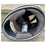 Sprint Full-Face Motorcycle Helmet Black & Gold Stripes