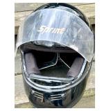 Sprint Full-Face Motorcycle Helmet Black & Gold Stripes