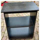 Three-Shelf Black Rolling Storage Cart on Casters