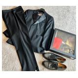 Stafford Formal Wear Black Wool Suit Jacket, Trousers & Accessories