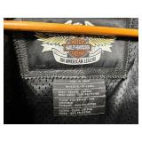 Harley-Davidson Leather Jacket XL - Genuine Leather, Perforated Lining & Zipper Pockets