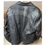Harley-Davidson Leather Jacket XL - Genuine Leather, Perforated Lining & Zipper Pockets