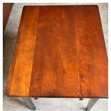 End Table with Drawer - Wood Top, Dovetail Drawer, Black Painted Legs