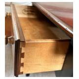 End Table with Drawer - Wood Top, Dovetail Drawer, Black Painted Legs