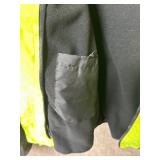 Hi-Visibility Safety Jacket Neon Yellow with Reflective Strips & Chest Pocket