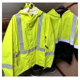 Gravel Gear XL/EG Waterproof Hi-Vis Jacket & Utility Pro Hooded Hi-Vis Jacket (Lot of 2)