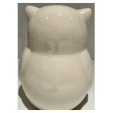 Creatology Owl Paper Towel Stand & 2 White Ceramic Owls - Planter and Piggy Bank