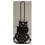 Creatology Owl Paper Towel Stand & 2 White Ceramic Owls - Planter and Piggy Bank