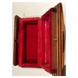 Vintage Wooden Box Set with Lidded Boxes, Glass Bottles & Ceramic Canister