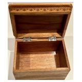 Vintage Wooden Box Set with Lidded Boxes, Glass Bottles & Ceramic Canister