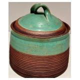 Vintage Wooden Box Set with Lidded Boxes, Glass Bottles & Ceramic Canister