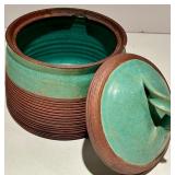 Vintage Wooden Box Set with Lidded Boxes, Glass Bottles & Ceramic Canister