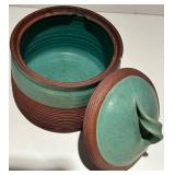 Vintage Wooden Box Set with Lidded Boxes, Glass Bottles & Ceramic Canister