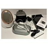 Flawless Rose Gold Facial Hair Remover & iHome Speaker & KC-606 Desktop CD Player & Mask Pack